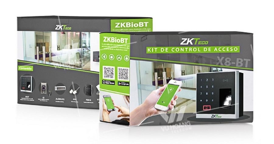 Trọn bộ thiết bị chấm công và kiểm soát ra vào ZKTECO X8-BT