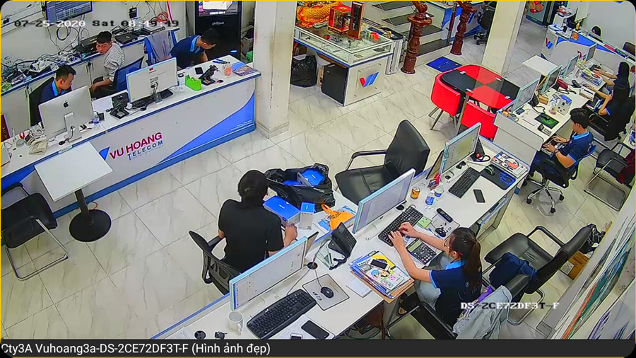 NamVietIT demo camera DS-2CE72DF3T-F thực tế tại văn phòng