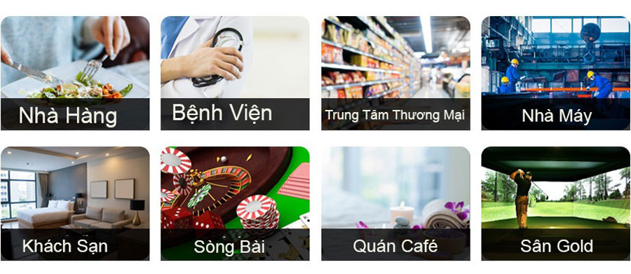 Được ứng dụng trong nhiều lĩnh vực như quán cafe, nhà xưởng, bệnh viện, trung tâm thương mại, ...