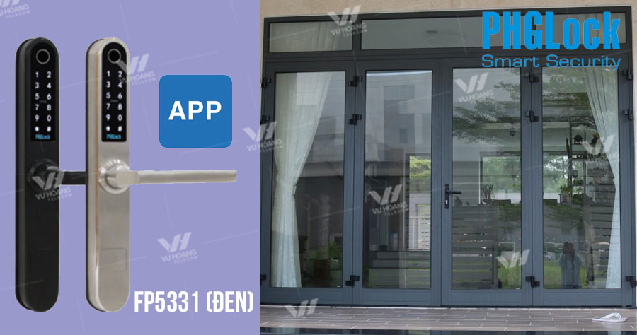 Khóa vân tay có thêm chức năng app FP5331 (Đen)