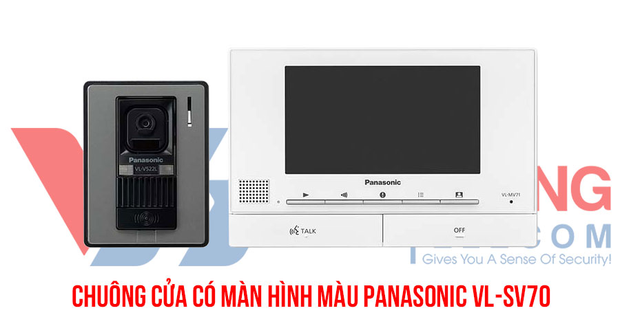 Chuông hình màu Panasonic VL-SV70 chính hãng, thiết kế thẩm mỹ