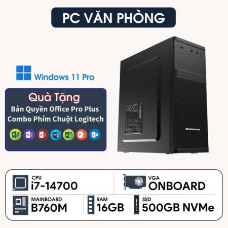 PC ST Văn Phòng i7-14700 (i7-14700, UHD 770 Graphics, Ram 16GB DDR4, SSD 500GB, 500W, Win 11)