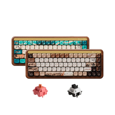 Bàn phím cơ không dây AKKO MU01 Walnut Wooden Case RGB Hotswap (AKKO Sw)