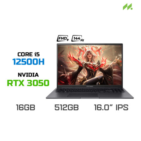 Laptop Gaming ASUS Vivobook 16X K3605ZC-RP564W (i5-12500H, RTX 3050 4GB, RAM 16GB DDR4, SSD 512GB, 16 Inch IPS WUXGA 144Hz, Win 11)