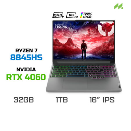 Laptop Gaming Lenovo Legion Slim 5 16AHP9 83DH003BVN (Ryzen 7 8845HS, RTX 4060 8GB, RAM 32GB DDR5, SSD 1TB, 16 Inch IPS WQXGA 165Hz 100% sRGB, Win 11)