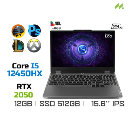 Laptop Gaming Lenovo LOQ 15IAX9 83GS001SVN (i5-12450HX, RTX 2050 4GB, Ram 12GB DDR5, SSD 512GB, 15.6 Inch IPS FHD 144Hz 100% sRGB, Win 11)