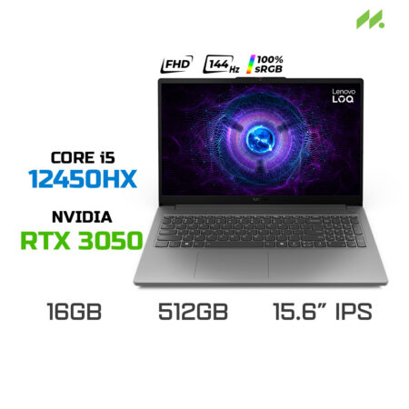 Laptop Lenovo Gaming LOQ Essential 15IAX9E 83LK0079VN (i5-12450HX, RTX 3050 6GB, RAM 16GB DDR5, SSD 512GB, 15.6 Inch FHD IPS 144Hz 100% sRGB, Win 11)