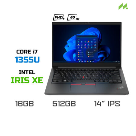 Laptop Lenovo ThinkPad E14 Gen 5 21JK00PFVA (i7-1355U, Iris Xe Graphics, Ram 16GB DDR4, SSD 512GB, 14 Inch IPS WUXGA 60Hz)