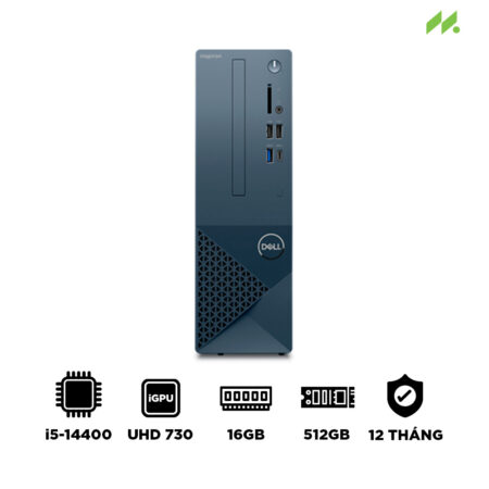 Máy bộ Dell Inspiron Small 3030S SFFI53013W1 (i5-14400, UHD 730, Ram 16GB DDR5, SSD 512GB, Windows 11, USB Keyboard & Mouse)