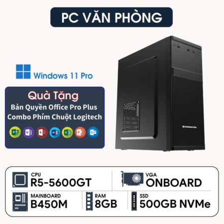 PC ST Văn Phòng R5-5600GT (Ryzen 5 5600GT, Radeon Graphics, Ram 8GB, SSD 500GB, 500W, Win 11)
