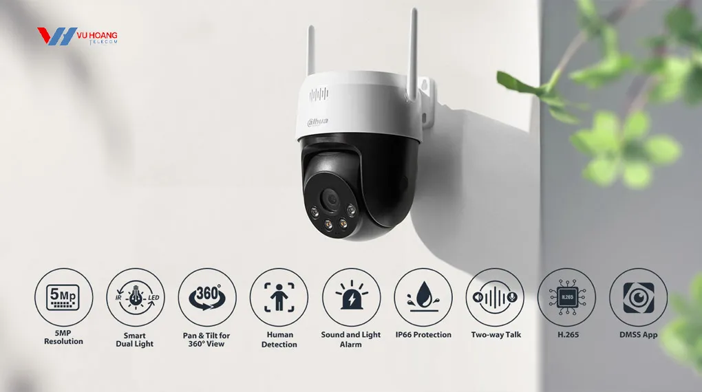 Bán camera PTZ Wifi 2MP DAHUA DH-SD2A200HB-GN-AW-PV-S2 giá rẻ