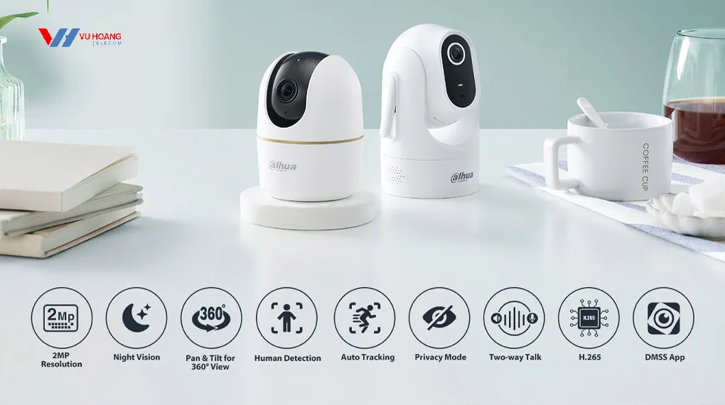 Camera Wifi quay quét trong nhà Hero A1 2MP DAHUA DH-H2AE