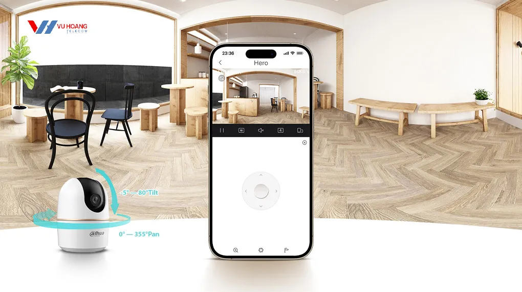 Bán camera Wifi quay quét trong nhà 4MP DAHUA DH-H4AE giá rẻ