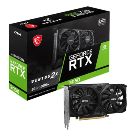 VGA MSI GeForce RTX 3050 VENTUS 2X E 6G OC GDDR6 RTX-3050-VENTUS-2X-E-6G-OC