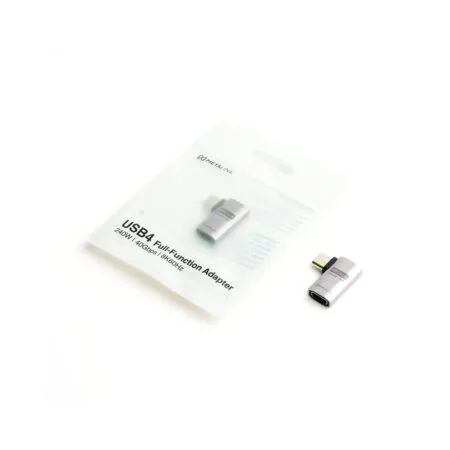 Adapter USB4 chuyển góc C to C METALINK L Side PD 240W 40Gbps MTA4-LS