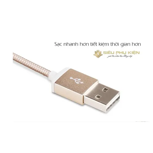 Cáp sạc cao cấp bọc dù Pisen AL06-1000 cho Iphone (1000mm) - Ảnh 6