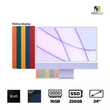 Apple iMac M1 24 Inch 2021 (Apple M1, 8-Cores GPU, Ram 16GB, SSD 256GB, 24 Inch Retina 4.5K)