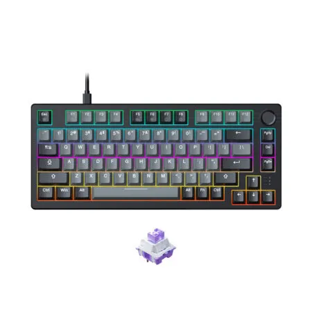 Bàn phím cơ Dareu EK75 Grey Black PBT Multi Led (Dareu Sw)