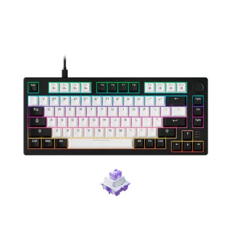 Bàn phím cơ Dareu EK75 White Black PBT Multi Led (Dareu Sw)