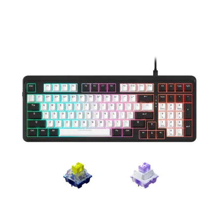 Bàn phím cơ Dareu EK98 Multi LED White x Black (Dareu Sw)