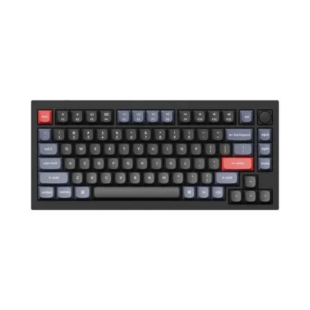 Bàn phím cơ Keychron Q1 version 2 Full Assembled Knob Black Gateron G Pro Red Q1-M1Z