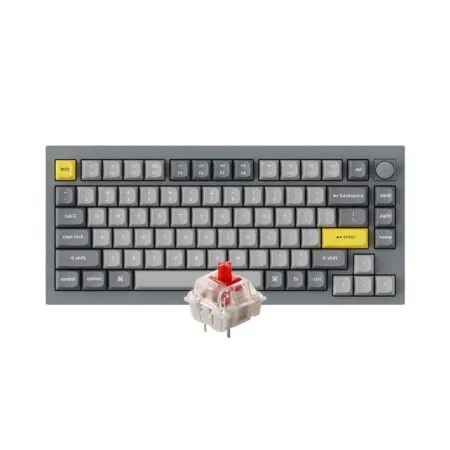 Ban Phim Co Keychron Q1 Version 2 Full Assembled Knob Silver Grey Gateron G Pro Red Q1 N1 1 1