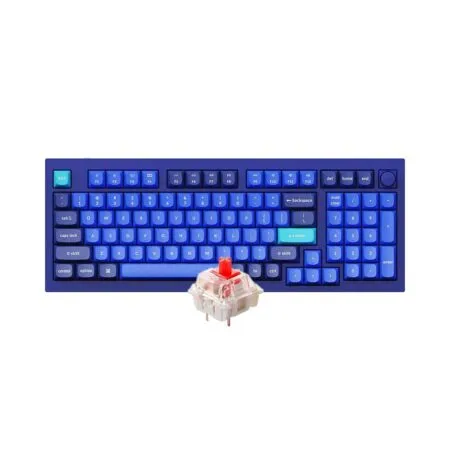 Ban Phim Co Keychron Q5 Full Assembled Knob Navy Blue Gateron G Pro Red Q5 O1 1 1
