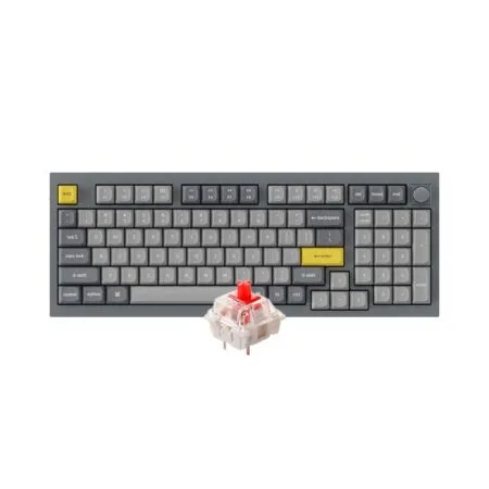 Ban Phim Co Keychron Q5 Full Assembled Knob Silver Grey Gateron G Pro Red Q5 N1 1 1