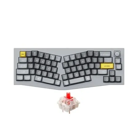 Ban Phim Co Keychron Q8 Full Assembled Knob Silver Grey Gateron G Pro Red Q8 N1z 1 1