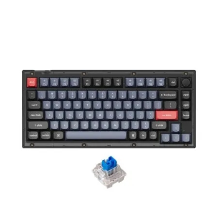 Ban Phim Co Keychron V1 Black Translucent Led Rgb Hotswap Keychron K Pro Switch 2 1