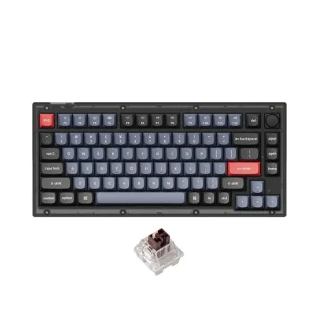 Ban Phim Co Keychron V1 Black Translucent Led Rgb Hotswap Keychron K Pro Switch 3 1