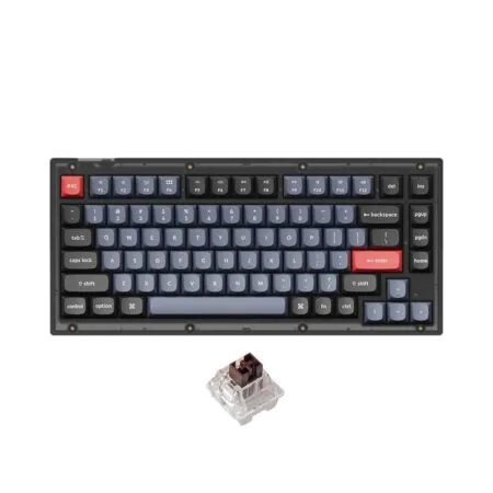Ban Phim Co Keychron V1 Full Assembled Black Translucent Led Rgb Hotswap Keychron K Pro Switch 3 1