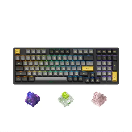 Bàn phím cơ không dây AKKO 3098N Multi-modes Black Gold (TTC Switch)