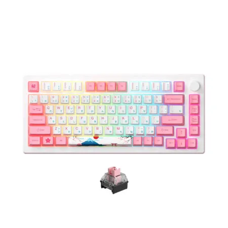 Bàn phím cơ không dây AKKO MOD007B-HE PC Tokyo Sakura Pink Hotswap (Magnetic Sw)