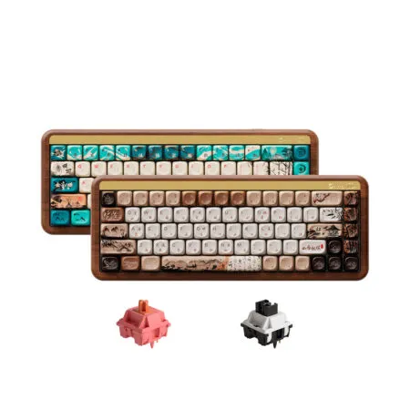 Bàn phím cơ không dây AKKO MU01 Walnut Wooden Case RGB Hotswap (AKKO Sw)