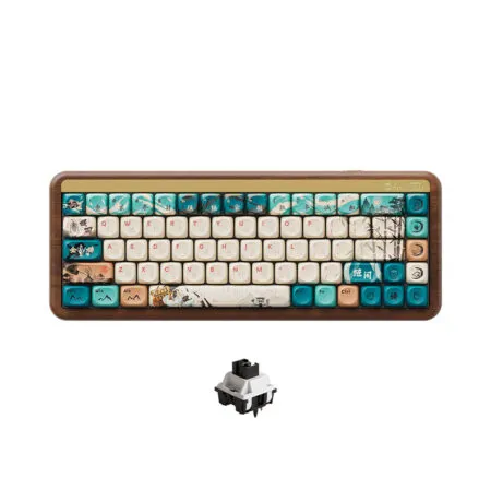 Ban Phim Co Khong Day Akko Mu01 Walnut Wooden Case Rgb Hotswap Akko Sw 005 1
