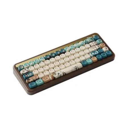 Ban Phim Co Khong Day Akko Mu01 Walnut Wooden Case Rgb Hotswap Akko Sw 06 1