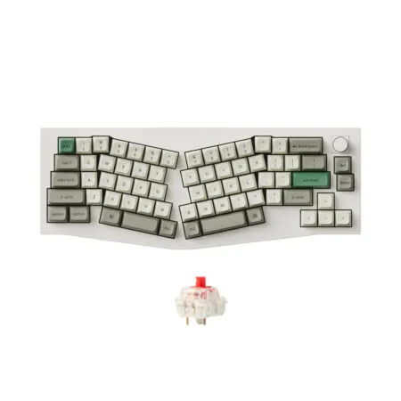 Ban Phim Co Khong Day Alice Keychron Q8 Max Shell White Rgb Knob Hotswap 1