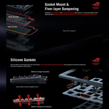 Ban Phim Co Khong Day Asus Rog Azoth X Rog Nx V2 Sw 14