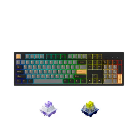 Bàn phím cơ không dây Dareu EK104 Pro Triple Mode Black Golden (Dareu Sw)