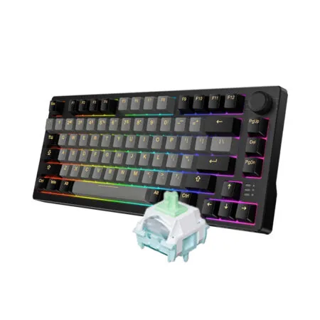 Ban Phim Co Khong Day Dareu Ek75 Pro Triple Mode Black Golden Dareu Switch 2