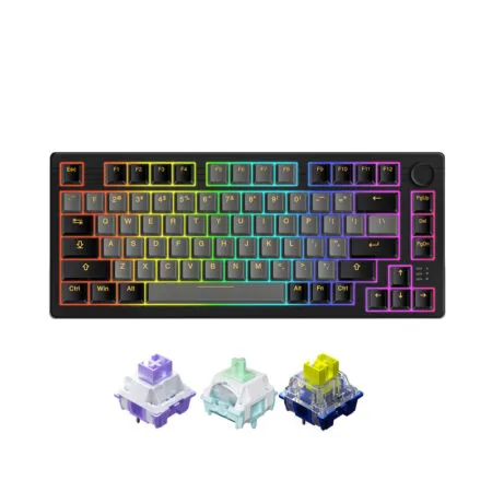 Bàn phím cơ không dây Dareu EK75 Pro Triple Mode Black-Golden Dareu Switch