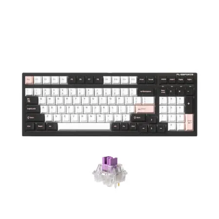 Ban Phim Co Khong Day Fl Esports Fl100 Cpm White Ov 3 Mode Led Rgb Hotswap Flcmmk Ice Switch 2 1