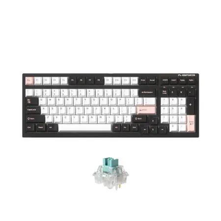 Ban Phim Co Khong Day Fl Esports Fl100 Cpm White Ov 3 Mode Led Rgb Hotswap Flcmmk Ice Switch 3 1
