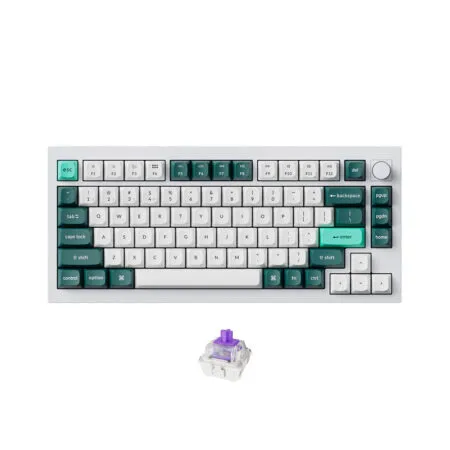 Bàn phím cơ không dây Keychron Q1 HE Shell White RGB Knob Hotswap (Gateron 2.0 Magnetic Sw)