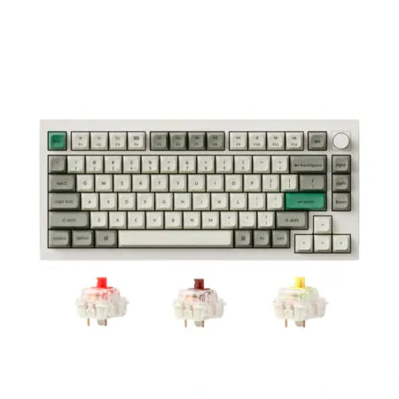 Bàn phím cơ không dây Keychron Q1 Max Shell White RGB Knob Hotswap (Gateron Sw)