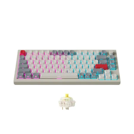 Ban Phim Co Khong Day Keychron Q1 Max Shell White Side Printed Rgb Knob Hotswap Gateron Sw 01