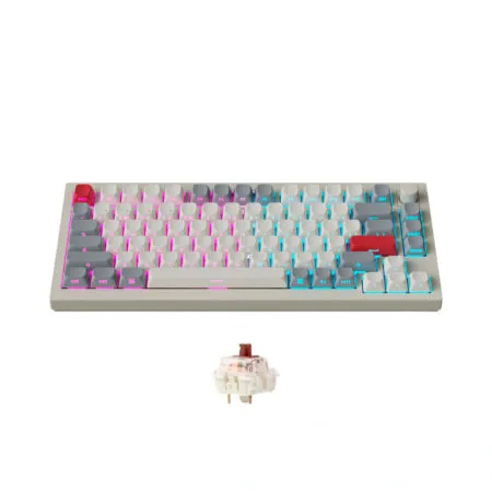 Ban Phim Co Khong Day Keychron Q1 Max Shell White Side Printed Rgb Knob Hotswap Gateron Sw 03
