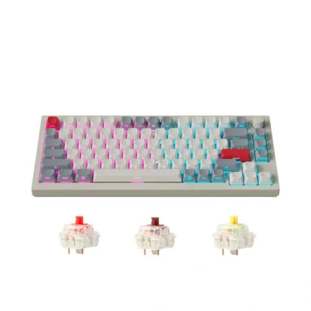 Bàn phím cơ không dây Keychron Q1 Max Shell White Side Printed RGB Knob Hotswap (Gateron Sw)