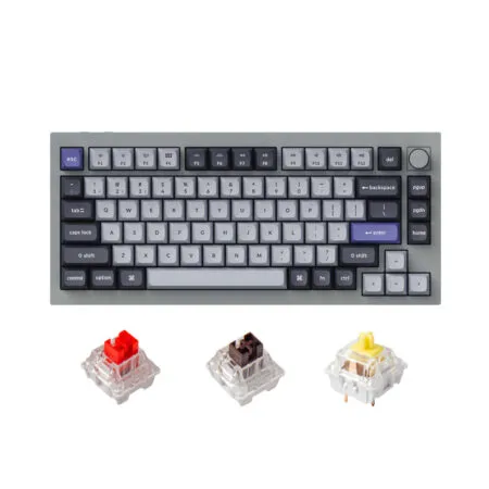 Bàn phím cơ không dây Keychron Q1 Pro Silver Grey RGB Knob Hotswap (Keychron K Pro Sw)